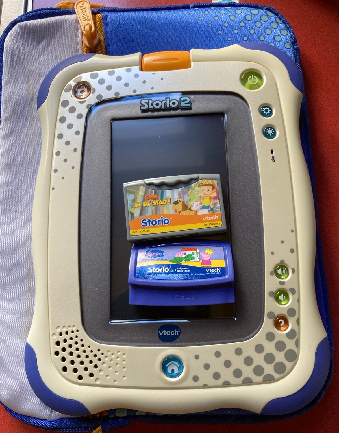 VTech Storio 2 met 2 cartridges (Sam in de Stad! & Peppa), Kinderen en Baby's, Ophalen of Verzenden, Gebruikt, 4 tot 6 jaar
