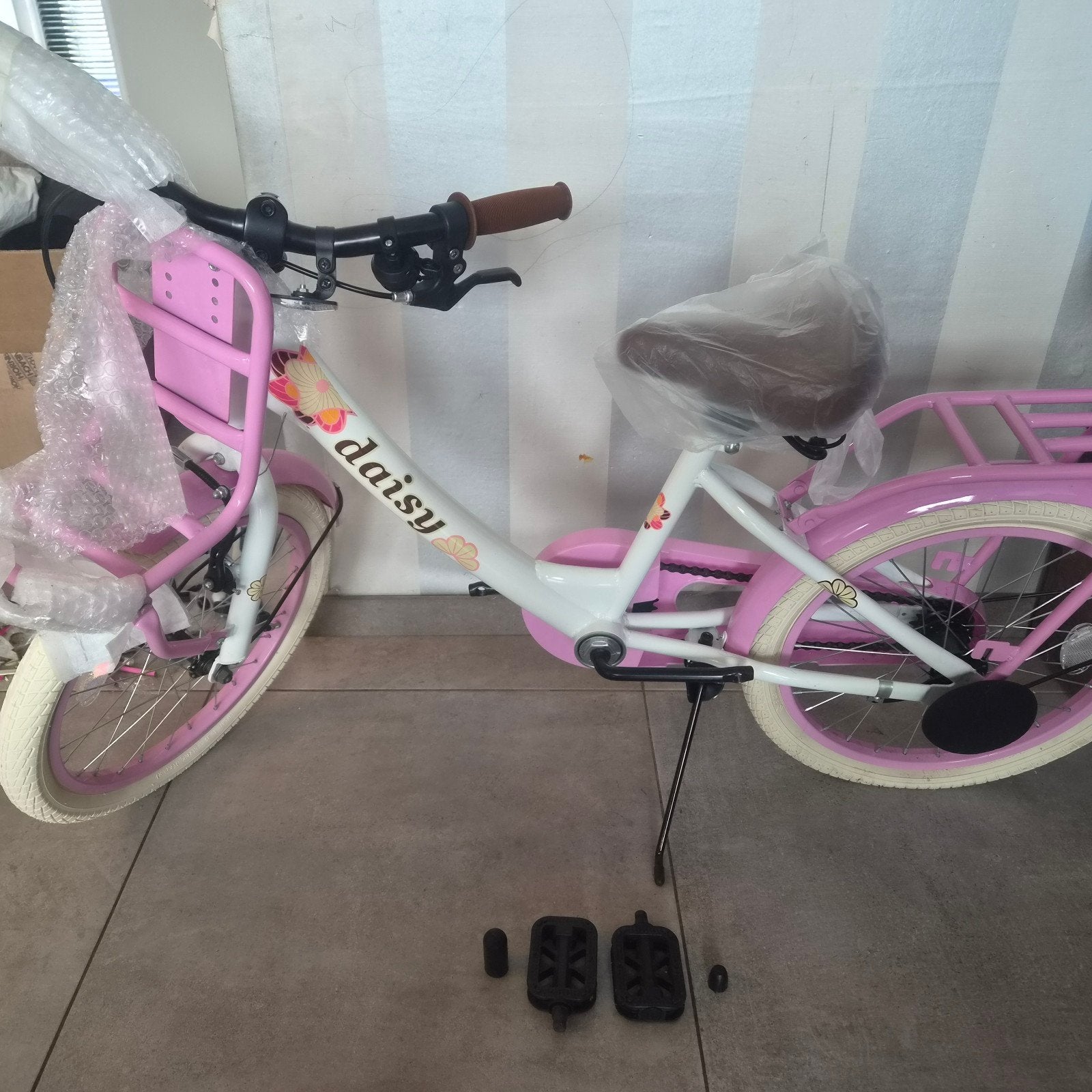 Spirit Daisy Meisjesfiets Wit-Roze 18 Inch - Nieuw!, Ophalen, Terugtraprem, Spirit Daisy, Nieuw