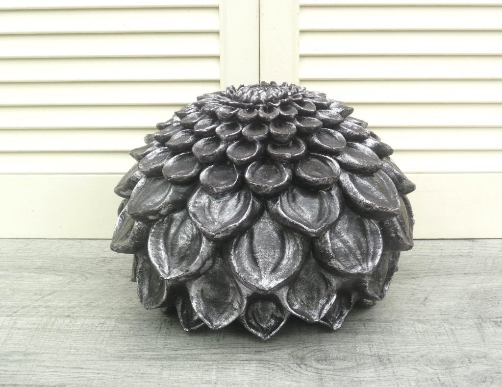 mega grote design kaars ~ dahlia bloem ~ 7,7 kilo... *nieuw*, Ophalen, Overige materialen, Nieuw, Grijs