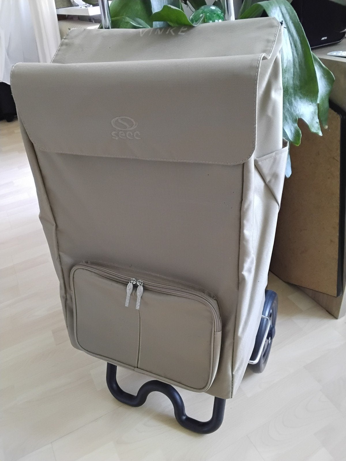 Boodschappen trolley secc, 40 tot 60 cm, 30 cm of meer, Beige, Nieuw