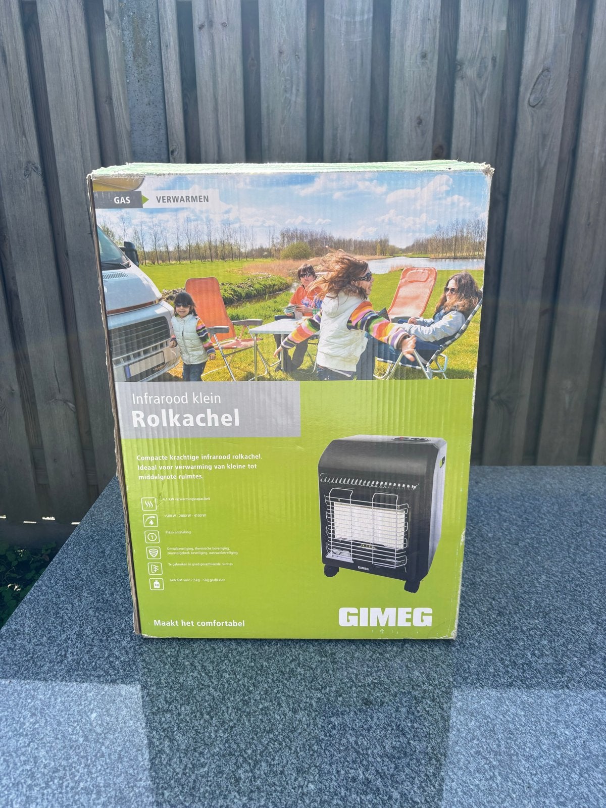 Gimeg Infrarood Rolkachel - Compacte Gaskachel, Ophalen, Gas, Zo goed als nieuw, Vrijstaand