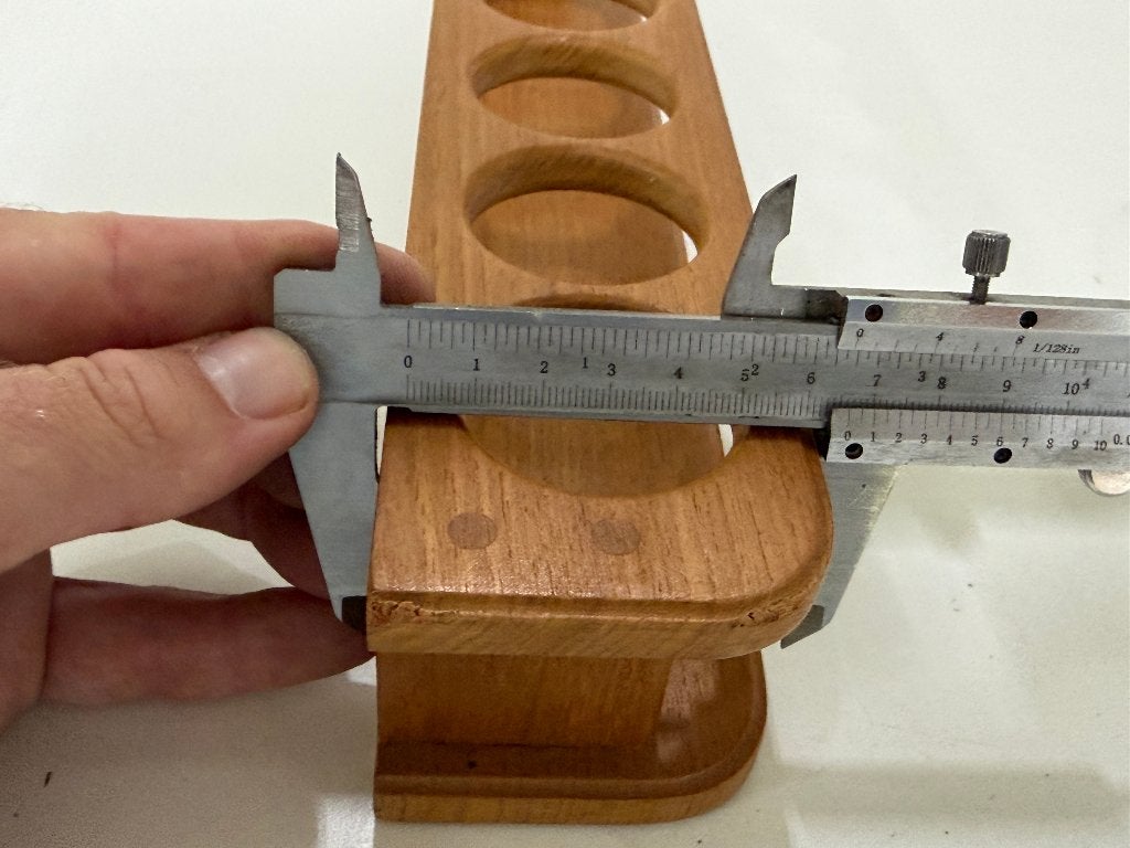 ARC Teak borrelglaasjes/houder met 6 gaten 42 mm, Ophalen of Verzenden, Zo goed als nieuw, Lijn of Blok