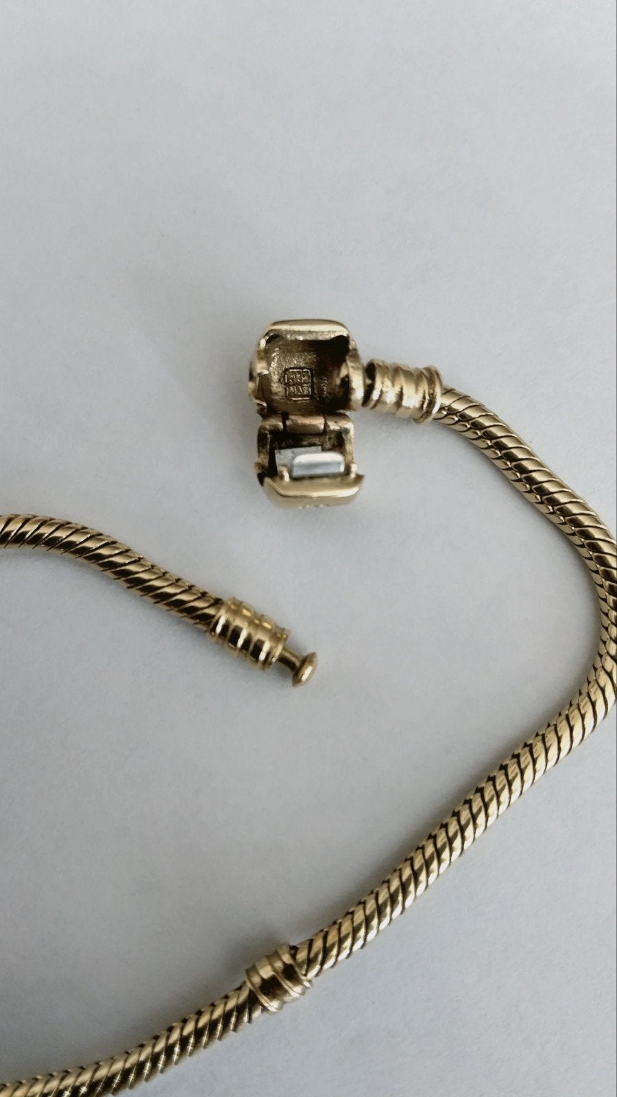 14 karaat gouden Pandora armband gemerkt ALE 585, Sieraden, Tassen en Uiterlijk, Armbanden, Ophalen of Verzenden, Zo goed als nieuw