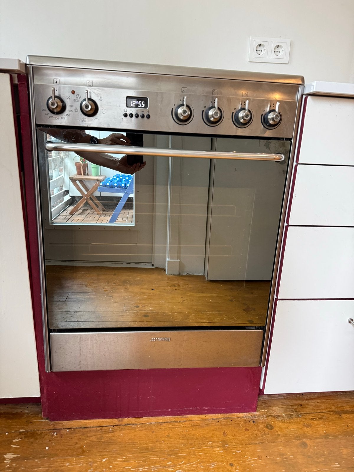 Smeg Fornuis met Inductie Kookplaat en Oven, Witgoed en Apparatuur, Ophalen, Gebruikt, 60 cm of meer, 4 kookzones