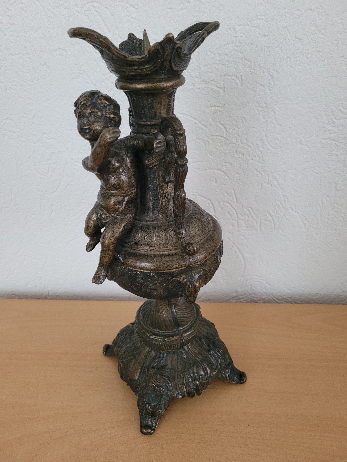 Antieke grote kandelaar, Antiek en Kunst, Ophalen of Verzenden, Overige materialen