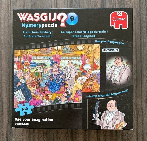 Wasgij Mystery - De Grote Treinroof! - nr. 9 - 950 stukjes, Ophalen of Verzenden, 500 t/m 1500 stukjes, Zo goed als nieuw