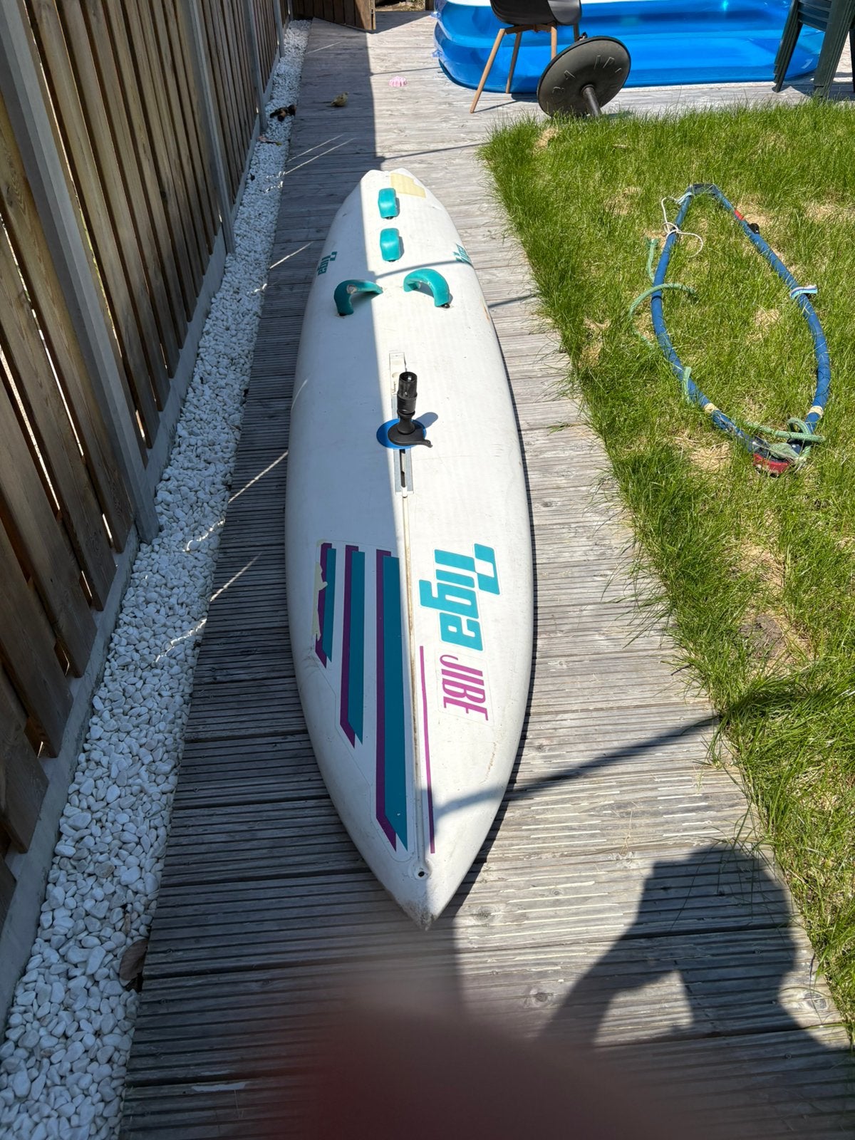 Tiga surfset te koop of te ruil, Watersport en Boten, Windsurfen, Ophalen, Gebruikt, 300 cm of meer, Met vin(nen)