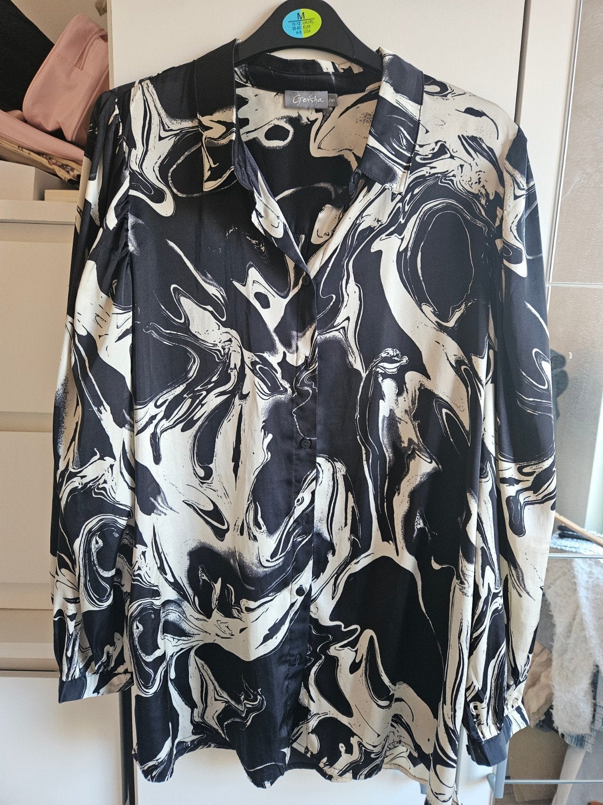 Prachtige blouse van Geisha mt L, Geisha, Zwart, Maat 42/44 (L), Ophalen of Verzenden