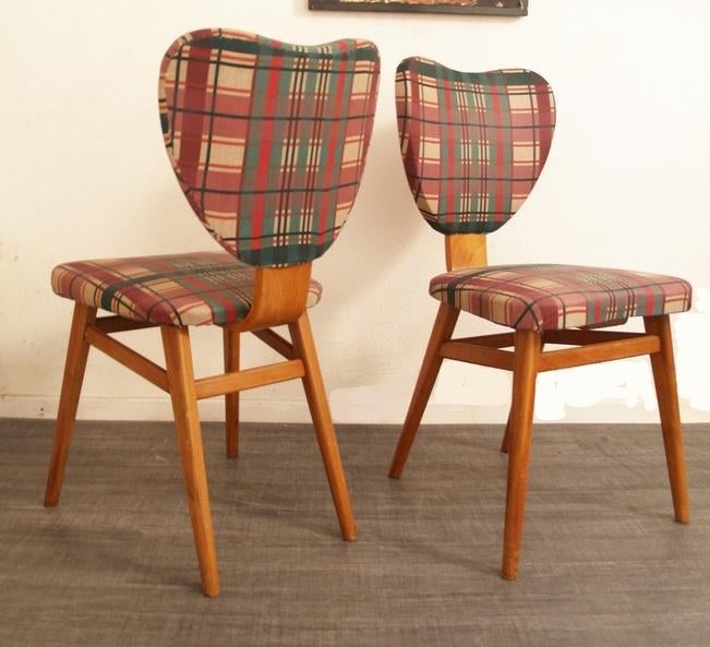 Jaren 50 stoelen 2x fifties chairs mid century design, Huis en Inrichting, Ophalen, Gebruikt, Overige kleuren, -