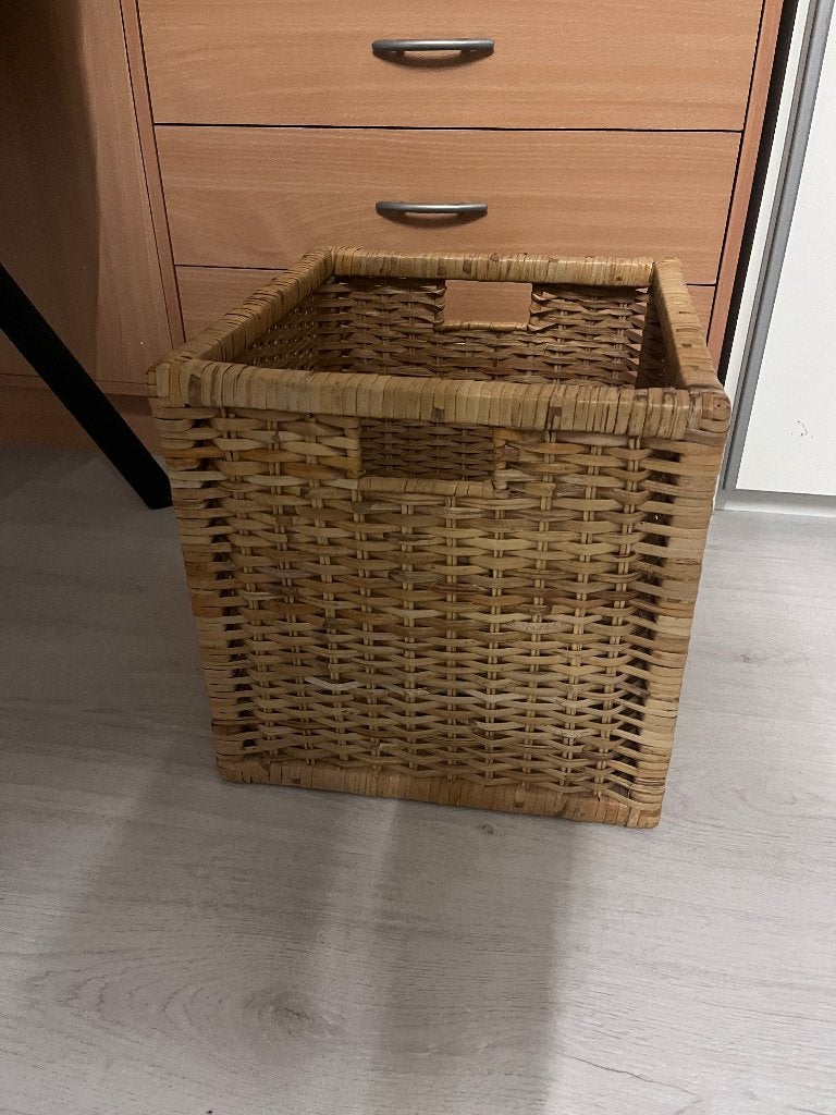IKEA opbergmand riet, Huis en Inrichting, Woonaccessoires | Schalen en Manden, Ophalen, Rechthoekig, Riet