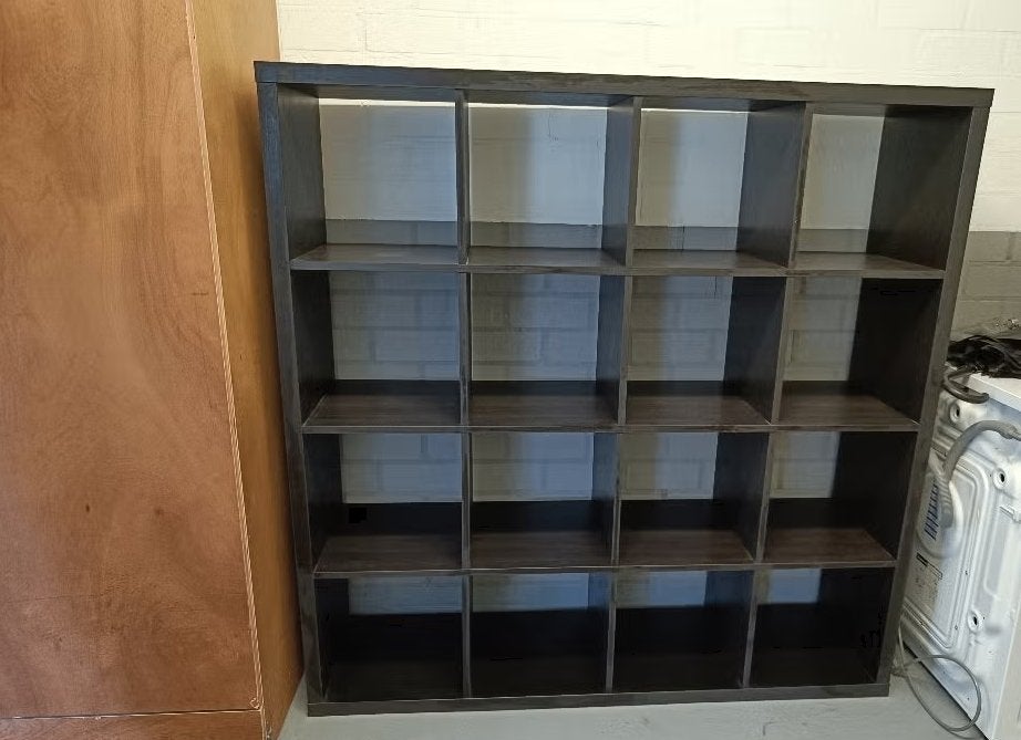 IKEA Kallax 4x4 vakken zwart, Ophalen, 100 tot 150 cm, 100 tot 150 cm, Zo goed als nieuw