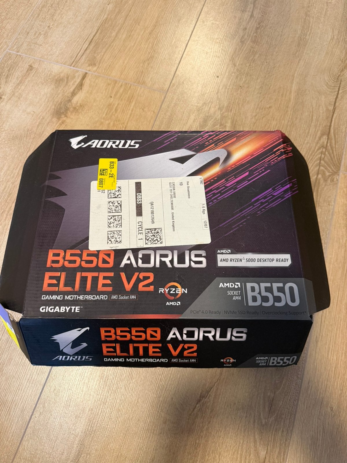 NEW Gigabyte B550 AORUS ELITE V2 – Unused AM4 Motherboard, Ophalen, Nieuw, AMD, DDR4