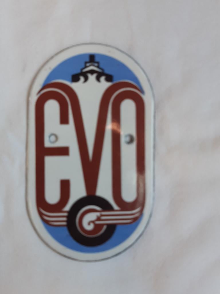 emaille bord bordje evo deurpostje, Antiek en Kunst, Ophalen of Verzenden