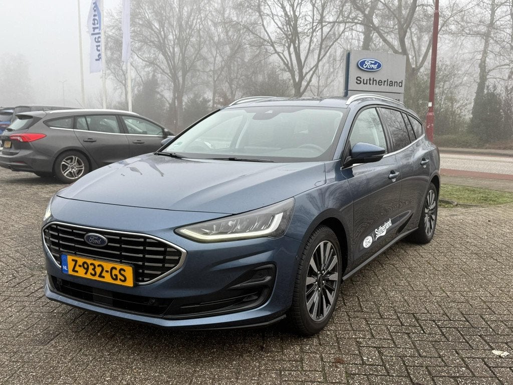 Ford Focus Wagon 1.0 EcoBoost Hybrid Titanium X 125pk AGR St, Auto's, Ford, Gebruikt, Blauw, Handgeschakeld, 19 km/l