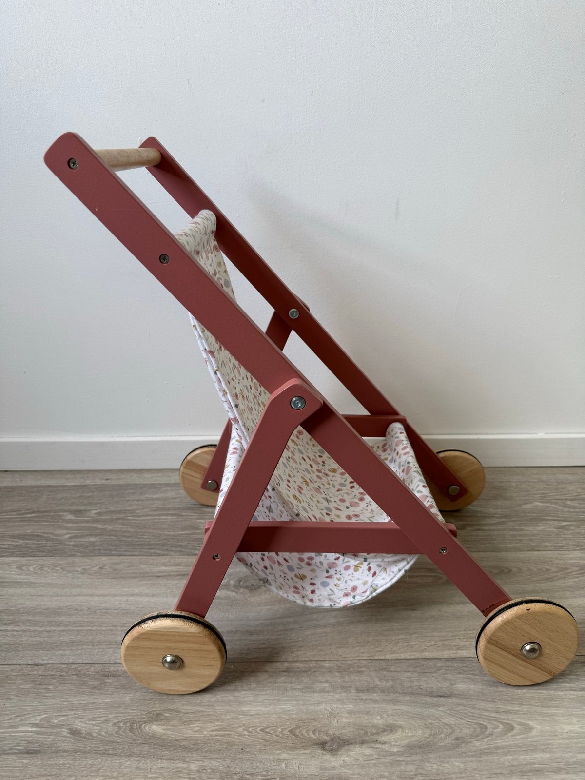 Little Dutch Houten Poppenbuggy Oudroze, Ophalen of Verzenden, Zo goed als nieuw, Overige typen