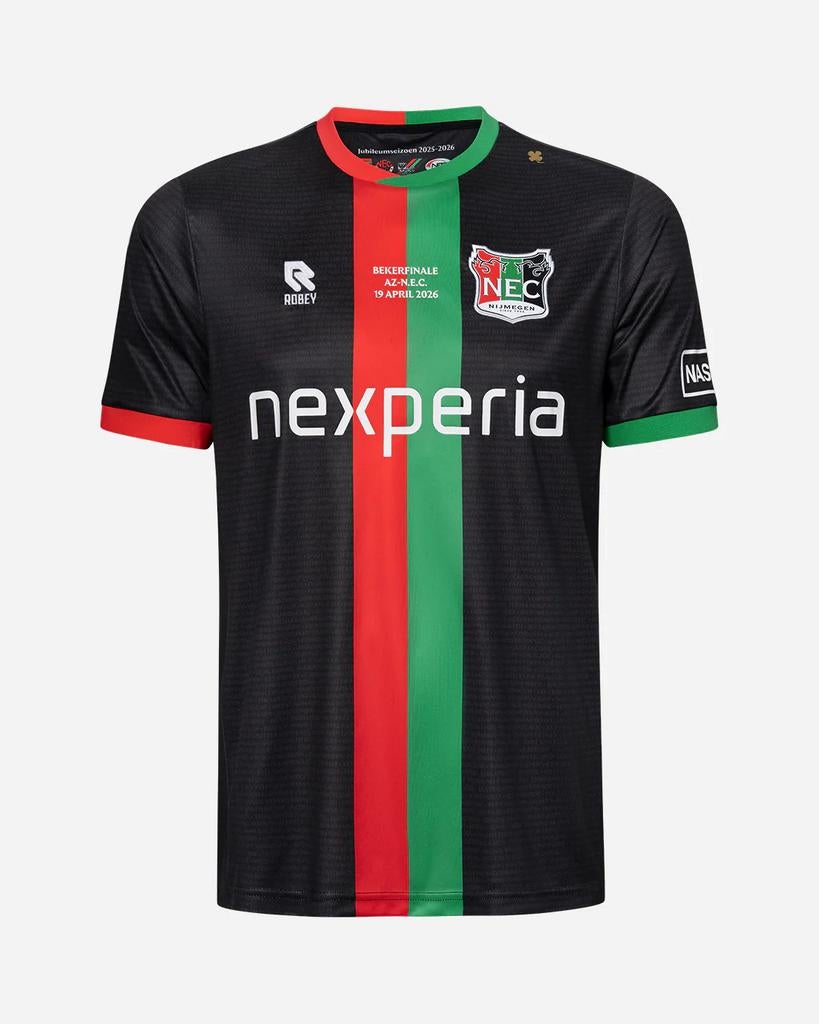 XL NEC Nijmegen bekerfinaleshirt 2025-2026 Jubileumseizoen, Kleding | Heren, Sportkleding, Ophalen, Maat 48/50 (M), Zwart, Nieuw
