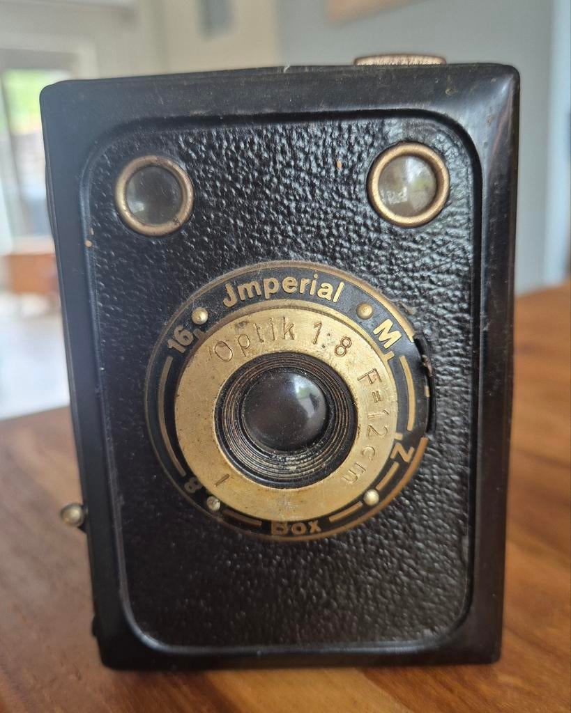Antieke Imperial Box Camera - Vintage Fotocamera, Audio, Tv en Foto, Fotocamera's Analoog, Ophalen of Verzenden, Gebruikt, Compact