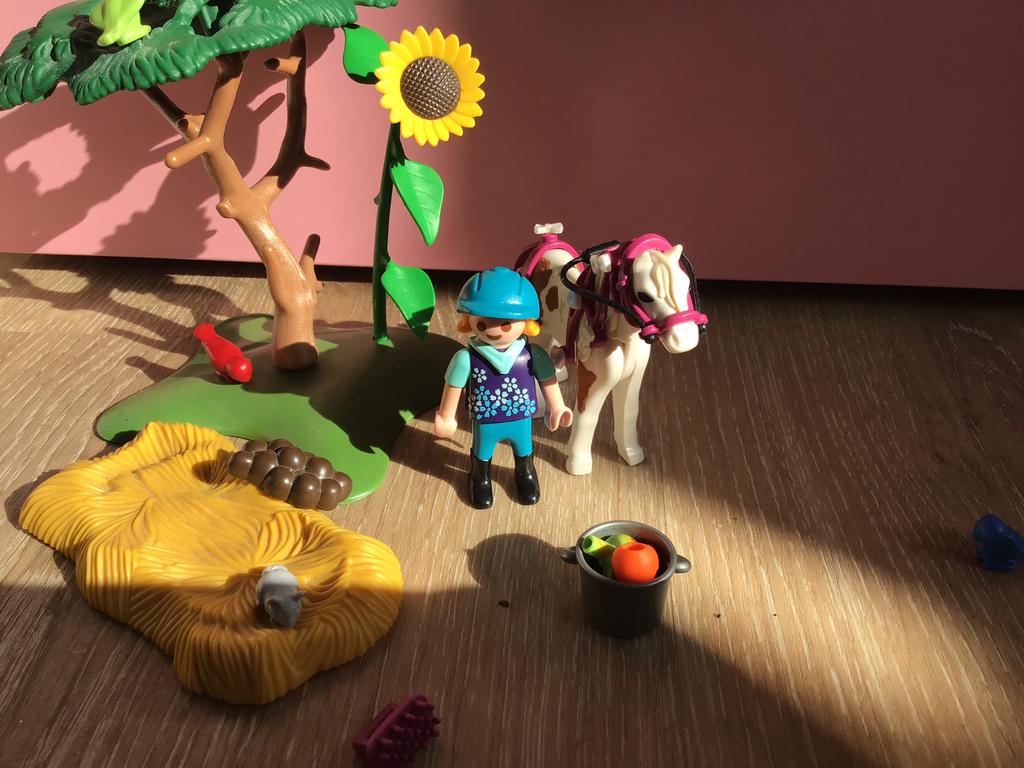 Playmobil pony met ruiter, Ophalen of Verzenden, Zo goed als nieuw