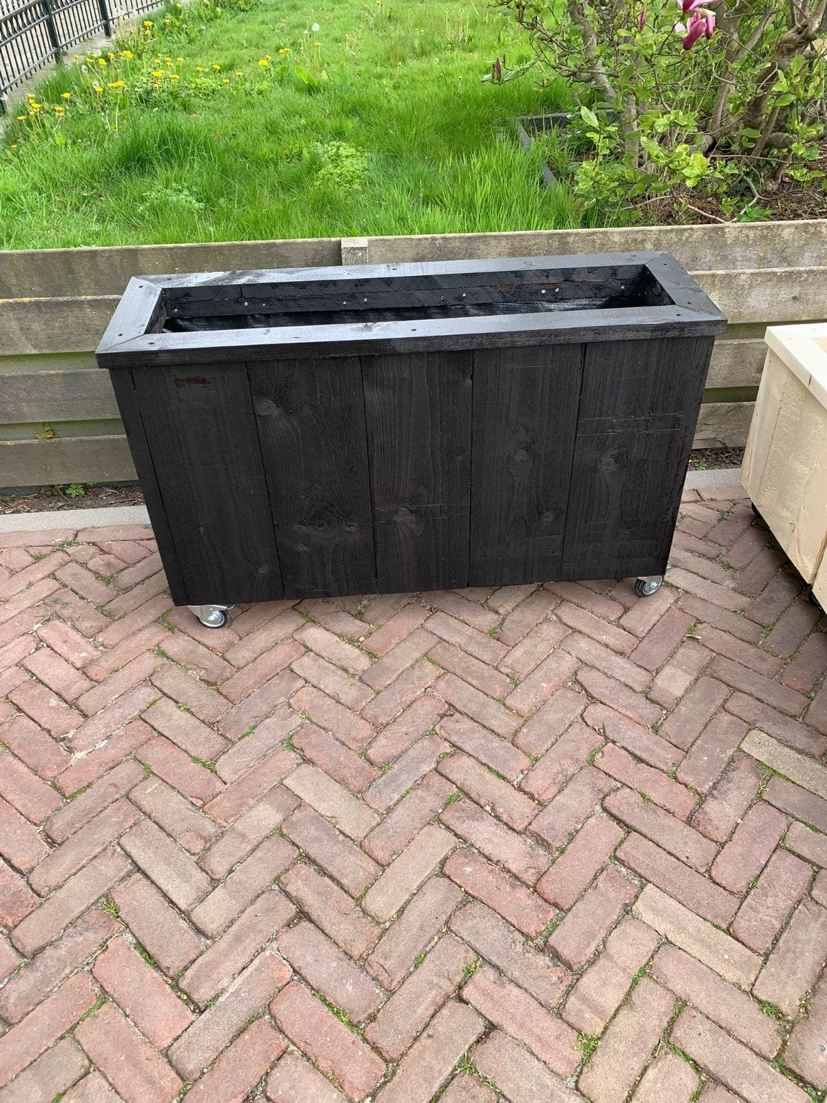 Steigerhouten plantenbakken, Tuin en Terras, Bloembakken en Plantenbakken, Ophalen, Nieuw, Binnen, Rechthoekig