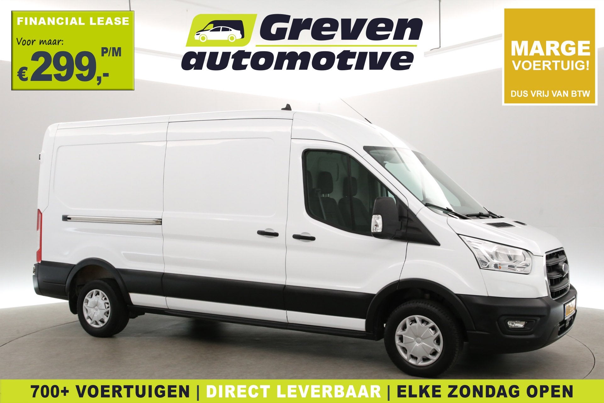 Ford Transit 2.0 TDCI L3H2 | Marge | Airco | Cruise | 3 Zits, Auto's, Bestelauto's, Voorwielaandrijving, Euro 6, 4 cilinders, 2450 kg