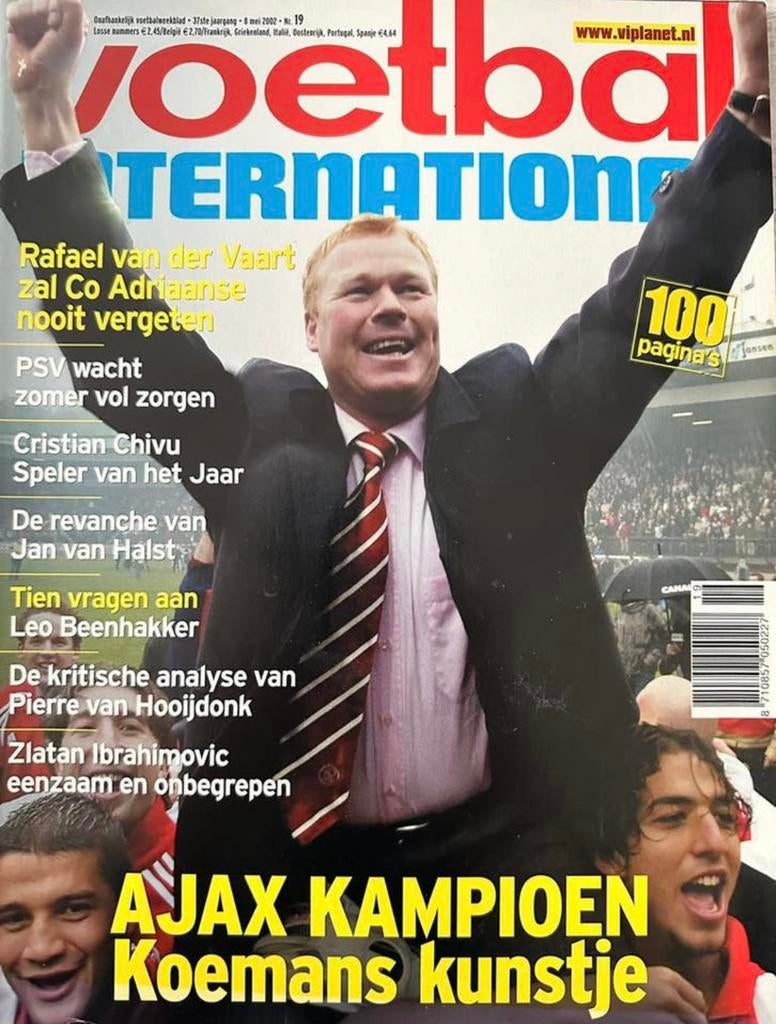 Voetbal International (VI) uit 2002 - Ajax kampioen, Boeken, Tijdschriften en Kranten, Ophalen of Verzenden, Zo goed als nieuw