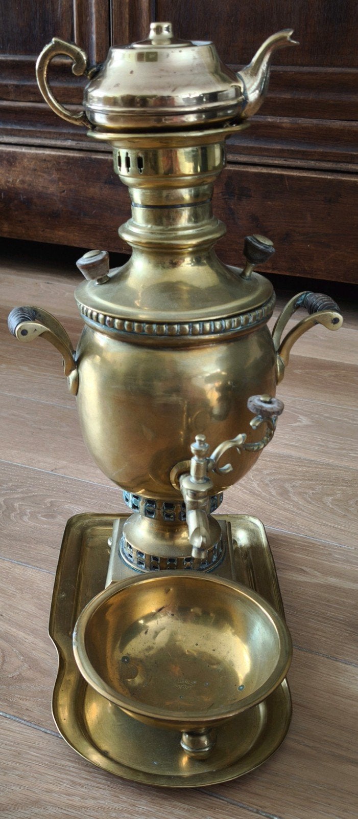 Antieke Russische Samovar - Theezetter, Antiek en Kunst, Antiek | Koper en Brons, Ophalen of Verzenden