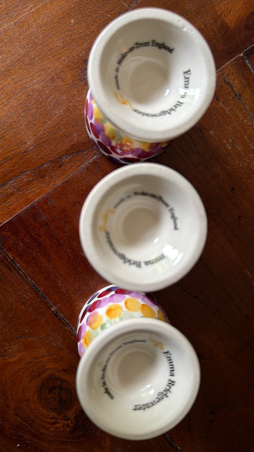 Emma Bridgewater RAINBOW DOTS  eierdoppen, Ophalen of Verzenden, Zo goed als nieuw, Overige stijlen