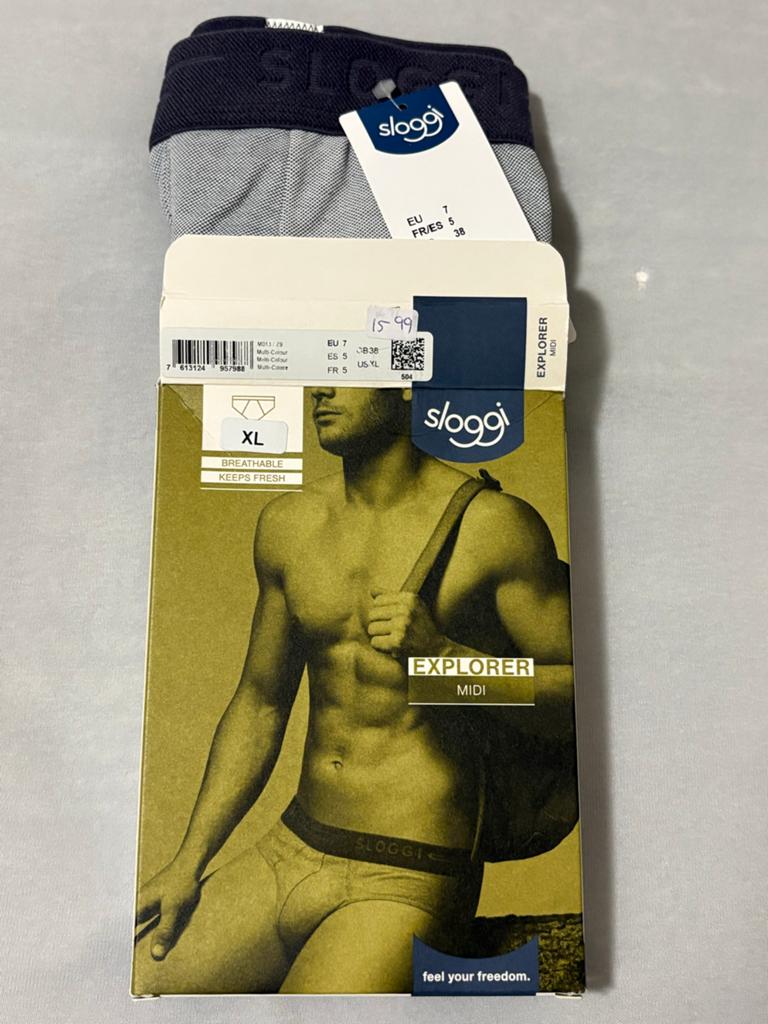 Sloggi Explorer Midi Slip - Maat XL - Grijs, Ophalen of Verzenden, Grijs, Slip