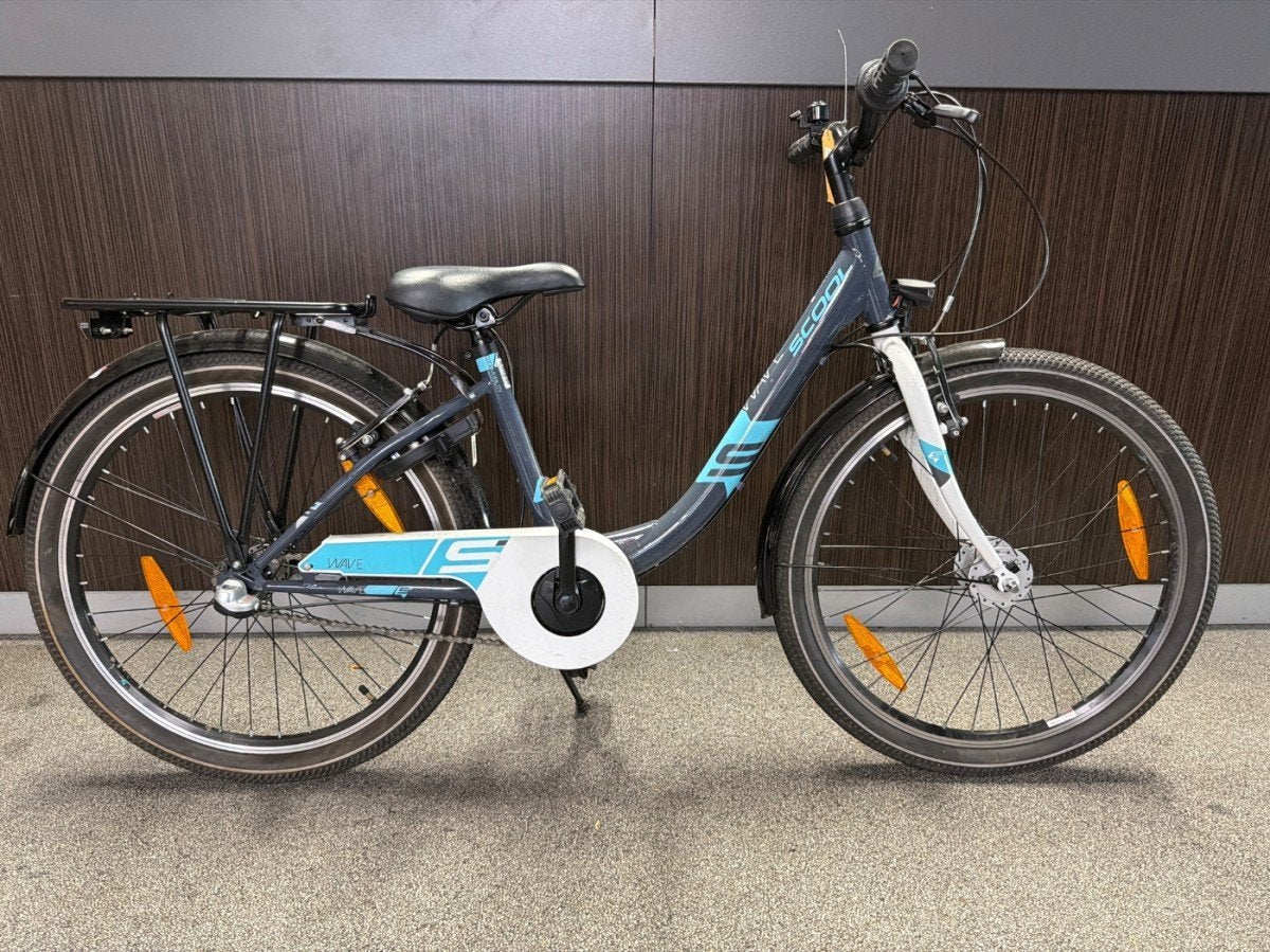 Scool WAVE STEEL Meisjes Dark Grey/Aqua 35cm, Fietsen en Brommers, Ophalen, 20 inch of meer, Gebruikt, -
