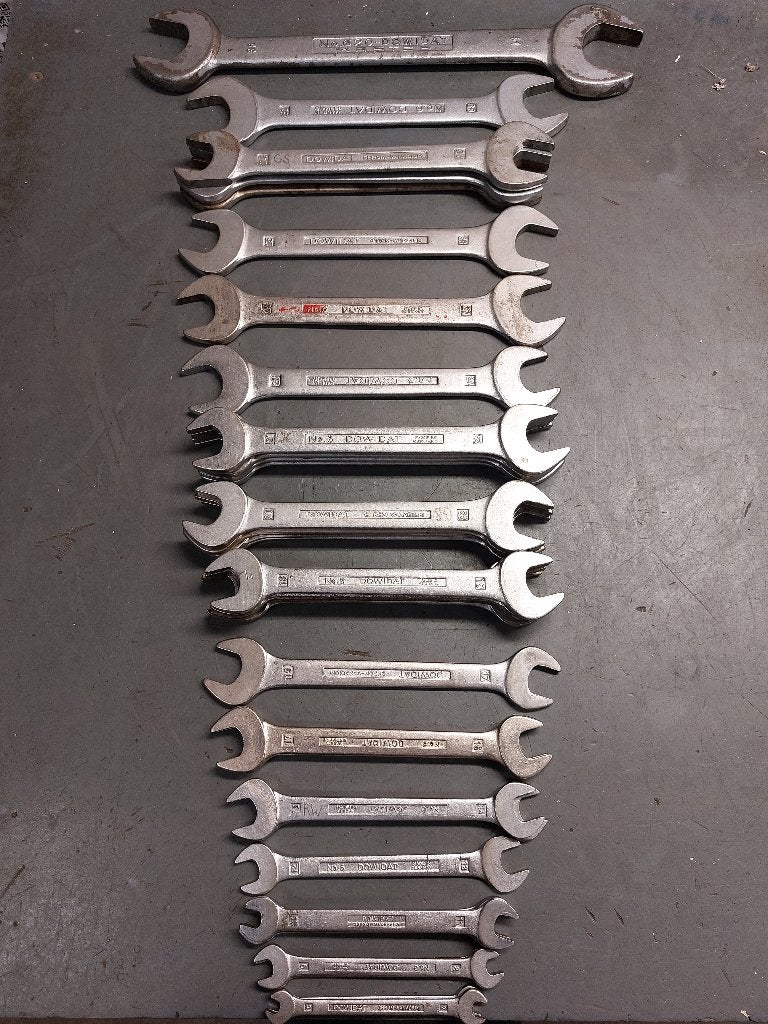 Partij van 34 Dowidat (Gedore) Steeksleutels steeksleutelset, Auto diversen, ., Ophalen of Verzenden, Zo goed als nieuw, .