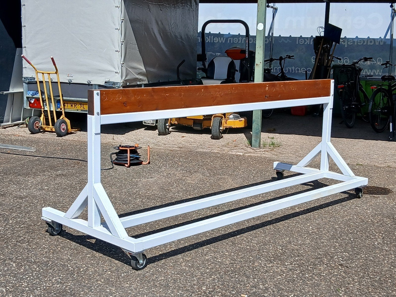 buitenboord motor rek, Doe-het-zelf en Verbouw, Metalen, Ophalen, Gebruikt, IJzer