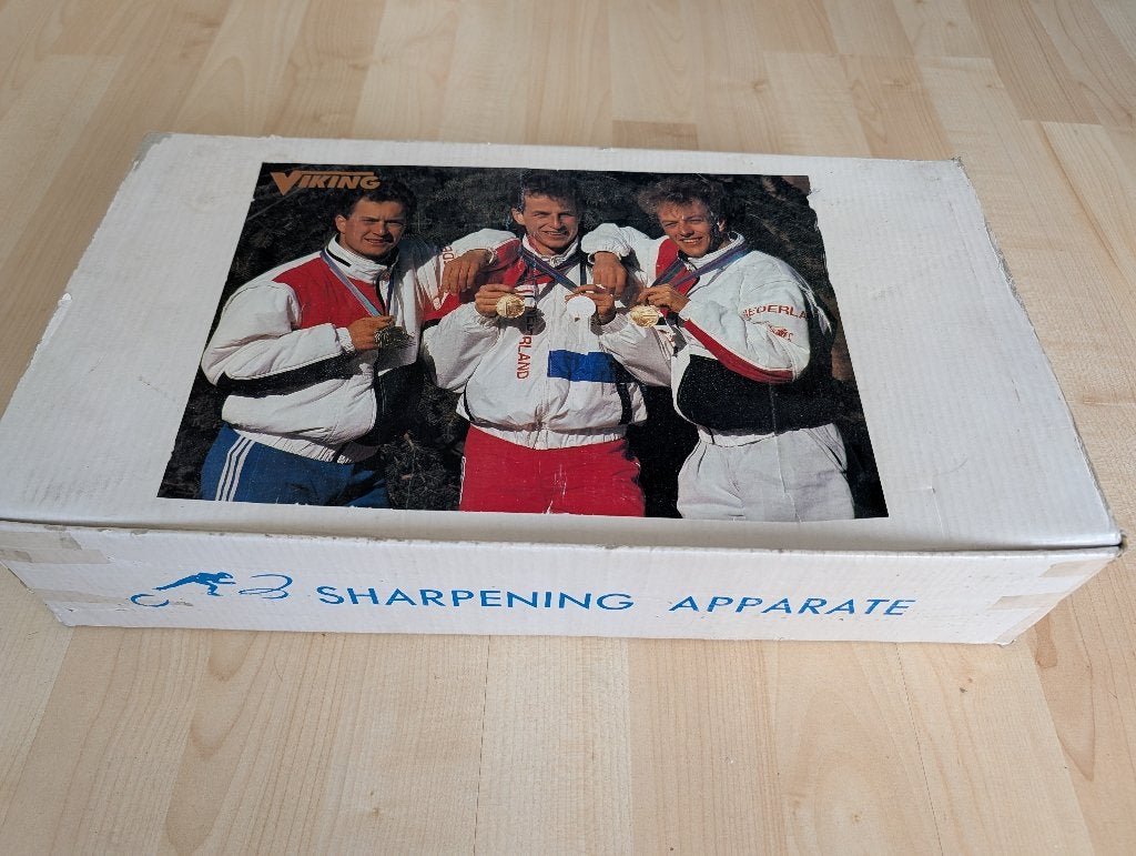 Origineel Viking schaats slijpapparaat + Zandstra slijpsteen, Ophalen, Gebruikt, Noren, Viking