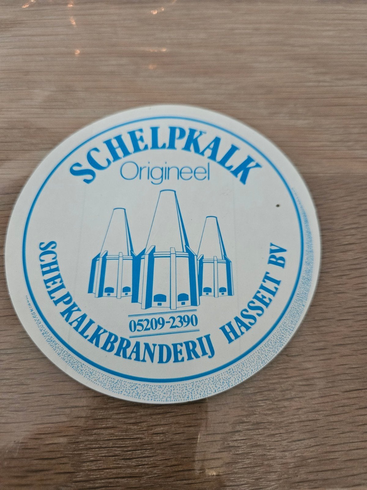 Schelpkalk Orgineel Hasselt sticker, Ophalen of Verzenden
