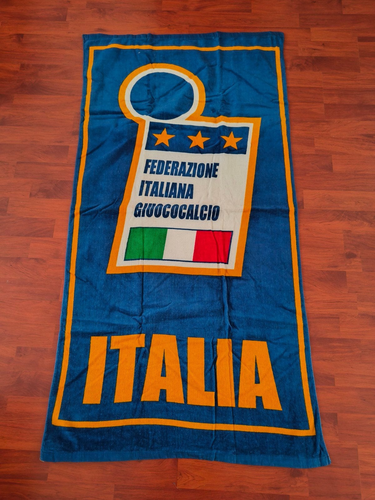 Vintage Italia handdoek Federazione Italiana Giuoco Calc, Ophalen of Verzenden, Nieuw, Buitenlandse clubs, Overige typen