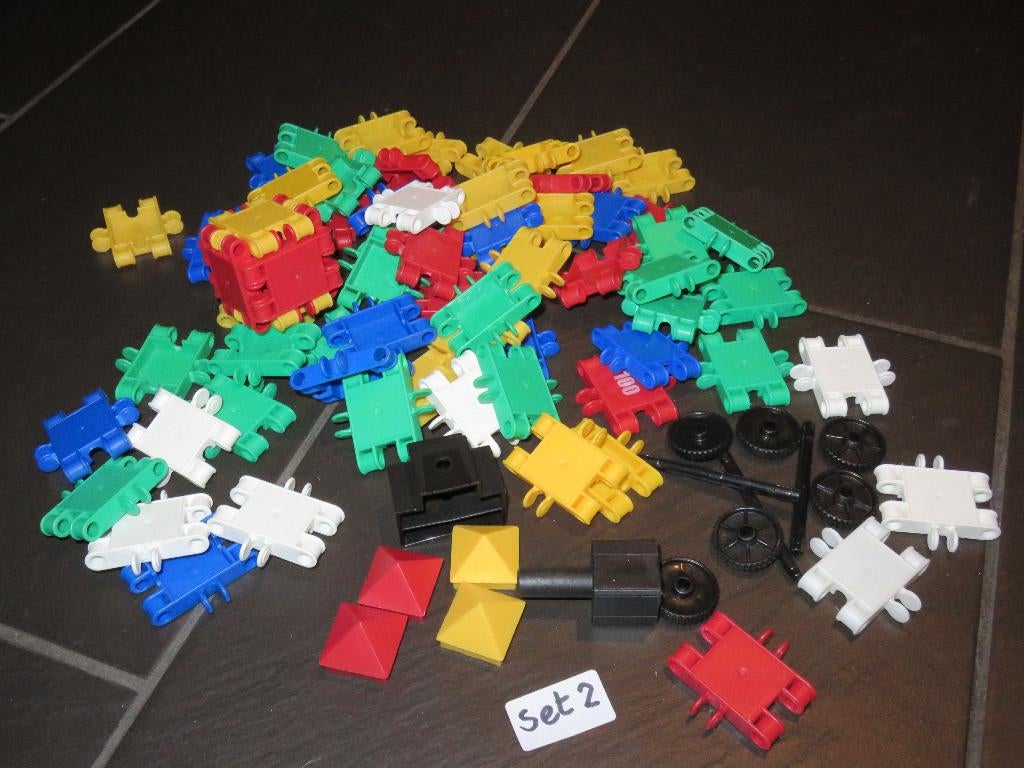 Clics constructie set 2 85delig, met wielen en assen, Ophalen of Verzenden, Gebruikt