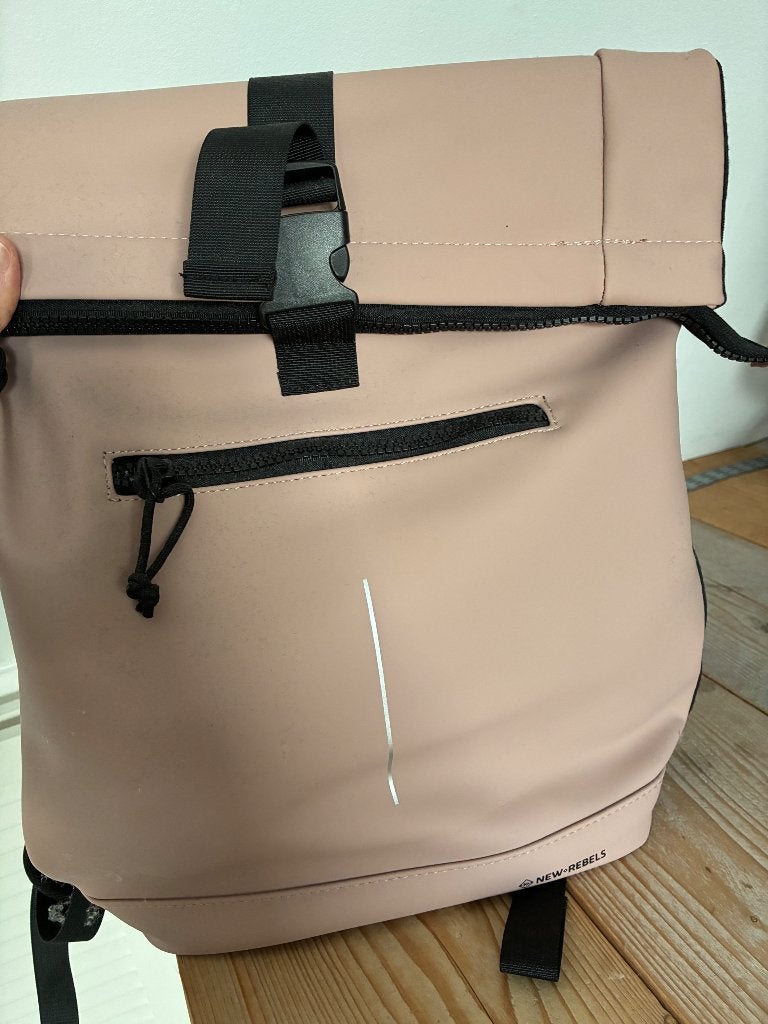 New Rebels rugzak – beige/roze – als nieuw, Ophalen, Nieuw, Overige merken, 30 tot 45 cm