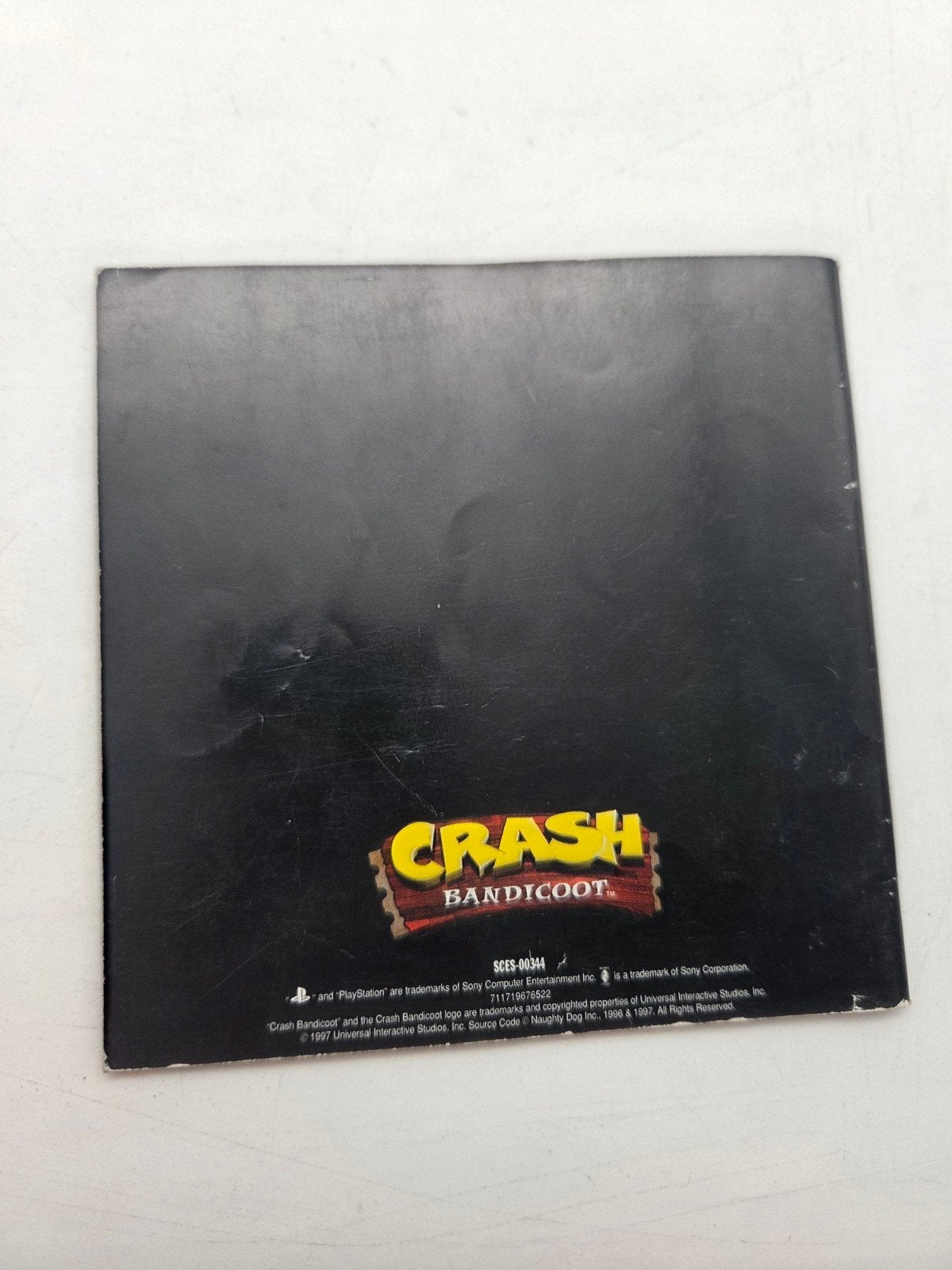Crash Bandicoot PlayStation 1 (PS1) - Handleiding, Spelcomputers en Games, Gebruikt, Ophalen of Verzenden, Sony Interactive Entertainment Europe Ltd, 10 Great Marlborough Street, London, W1F 7LP, United Kingdom