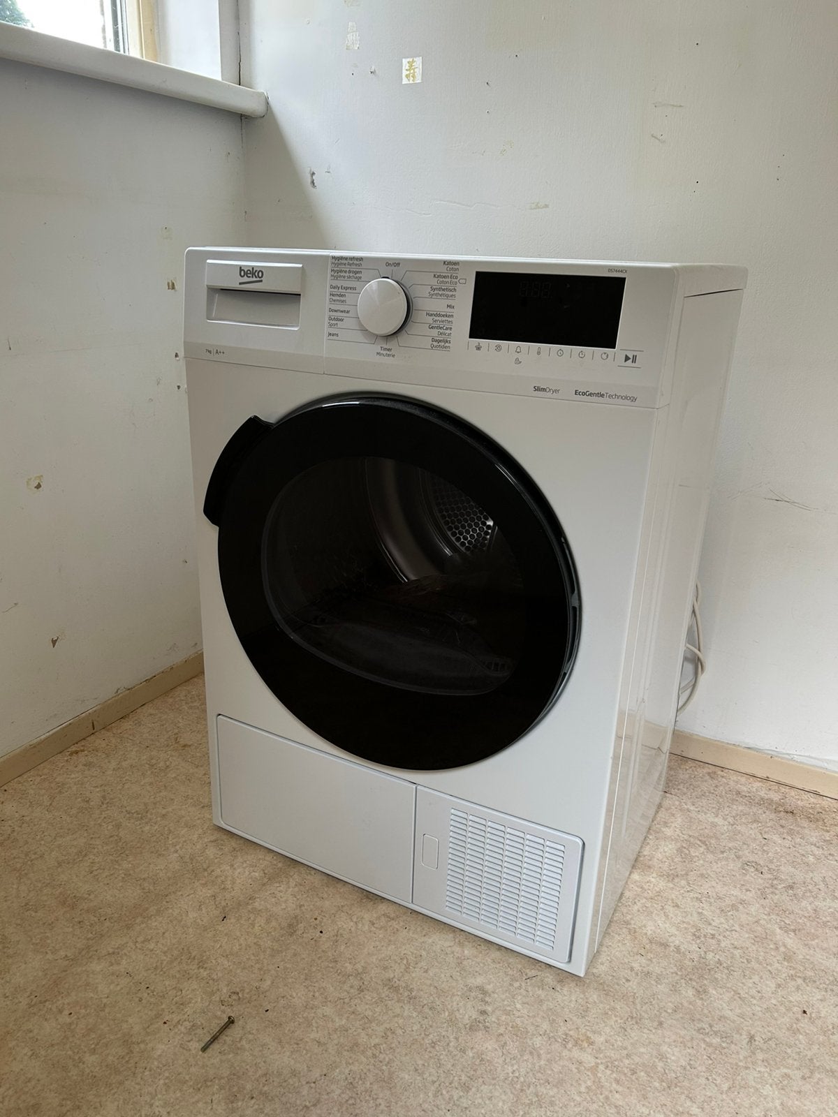 Beko droger 7KG in nieuwstaat, Witgoed en Apparatuur, Ophalen, 6 tot 8 kg, Onbekend, Zo goed als nieuw