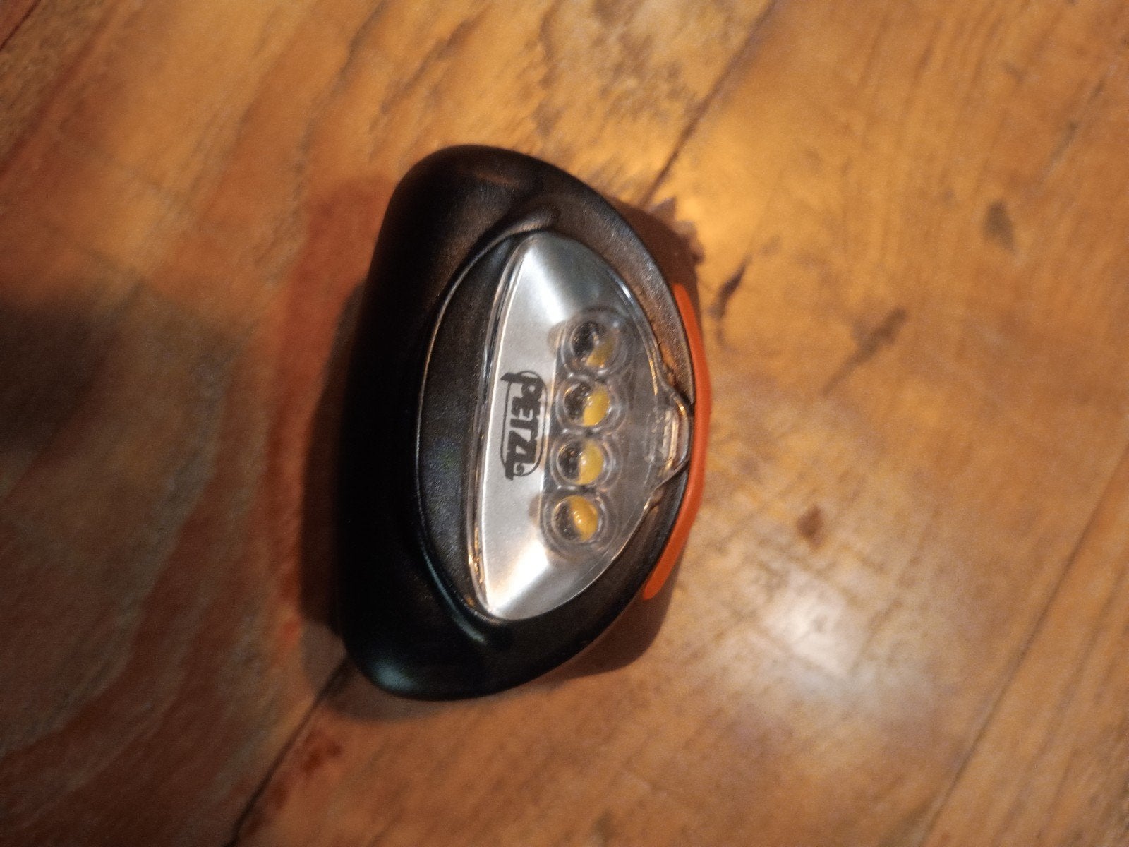 Petzl hoofdlamp zonder hoofdband, 3 standen + knipper, Ophalen of Verzenden, Gebruikt, Batterij