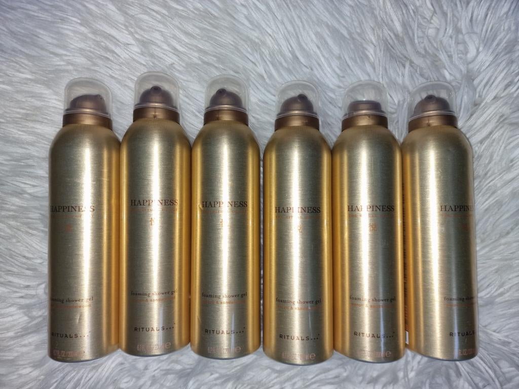 6x Rituals Happiness Douchefoams foam shower douche, Sieraden, Tassen en Uiterlijk, Uiterlijk | Lichaamsverzorging, Nieuw, Ophalen of Verzenden
