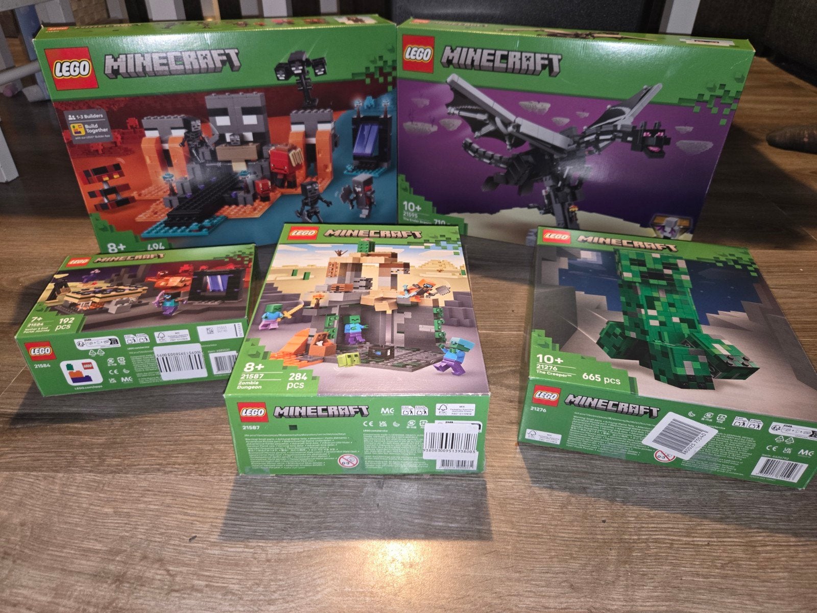 LEGO Minecraft Collectie: 5 sets, inclusief Ender Draak, Ophalen of Verzenden