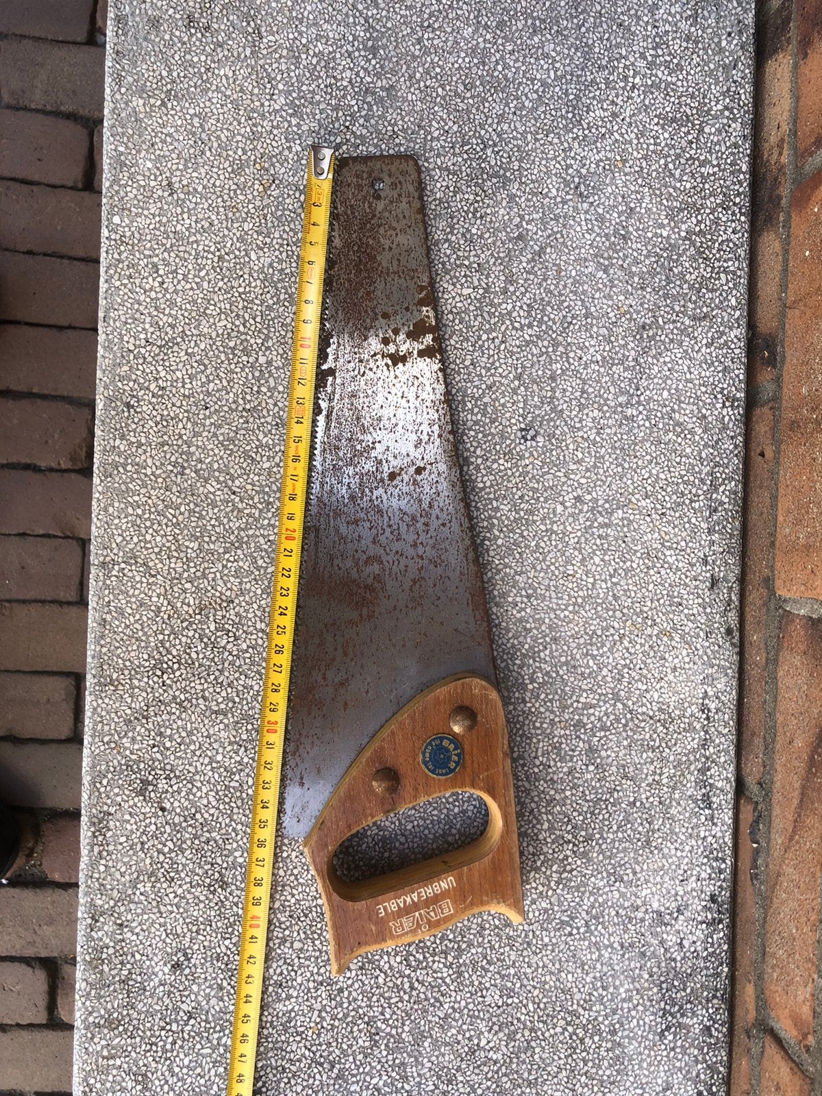 Vintage Baier handzaag - 40 cm blad - Gebruikt, Ophalen of Verzenden, Gebruikt