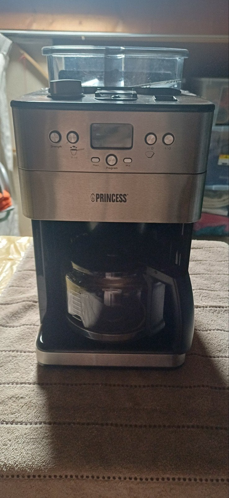 Princess koffiemachine zwart zilver, Witgoed en Apparatuur, Koffiezetapparaten, Ophalen, Koffiemachine