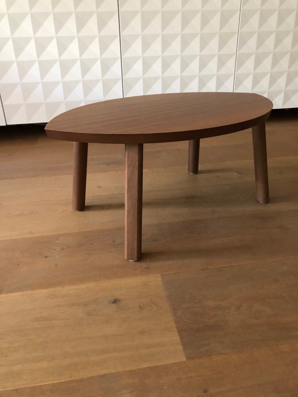 Ikea Stockholm bijzettafel bijzettafeltje salontafel, Huis en Inrichting, Minder dan 45 cm, Zo goed als nieuw, Ovaal, Hout