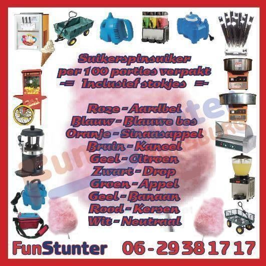SUIKERSPINSUIKER in 10 kleuren/smaken met suikerspinstokjes, Ophalen, Nieuw, Versiering, Abraham of Sarah