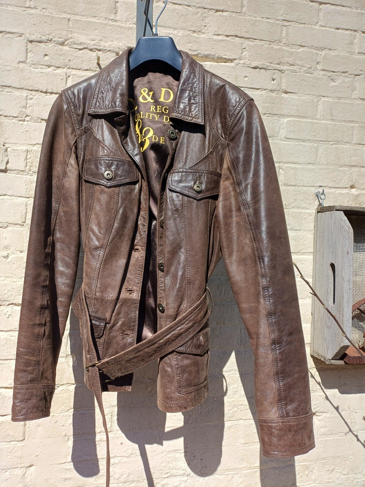 Bruine leren jas S/M, Bruin, Street One, Ophalen of Verzenden, Maat 36 (S)
