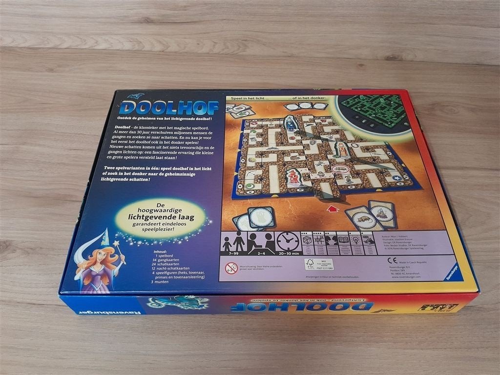 Doolhof - glow in the dark - s4679, Hobby en Vrije tijd, Gezelschapsspellen | Bordspellen, Verzenden, Zo goed als nieuw