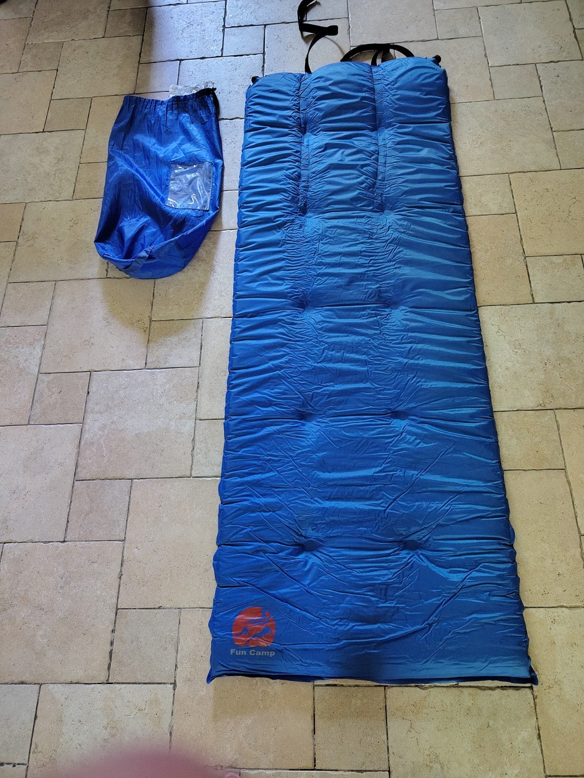 Fun Camp Slaapmatje 185 x 65 cm, Ophalen of Verzenden, Zo goed als nieuw, 1-persoons