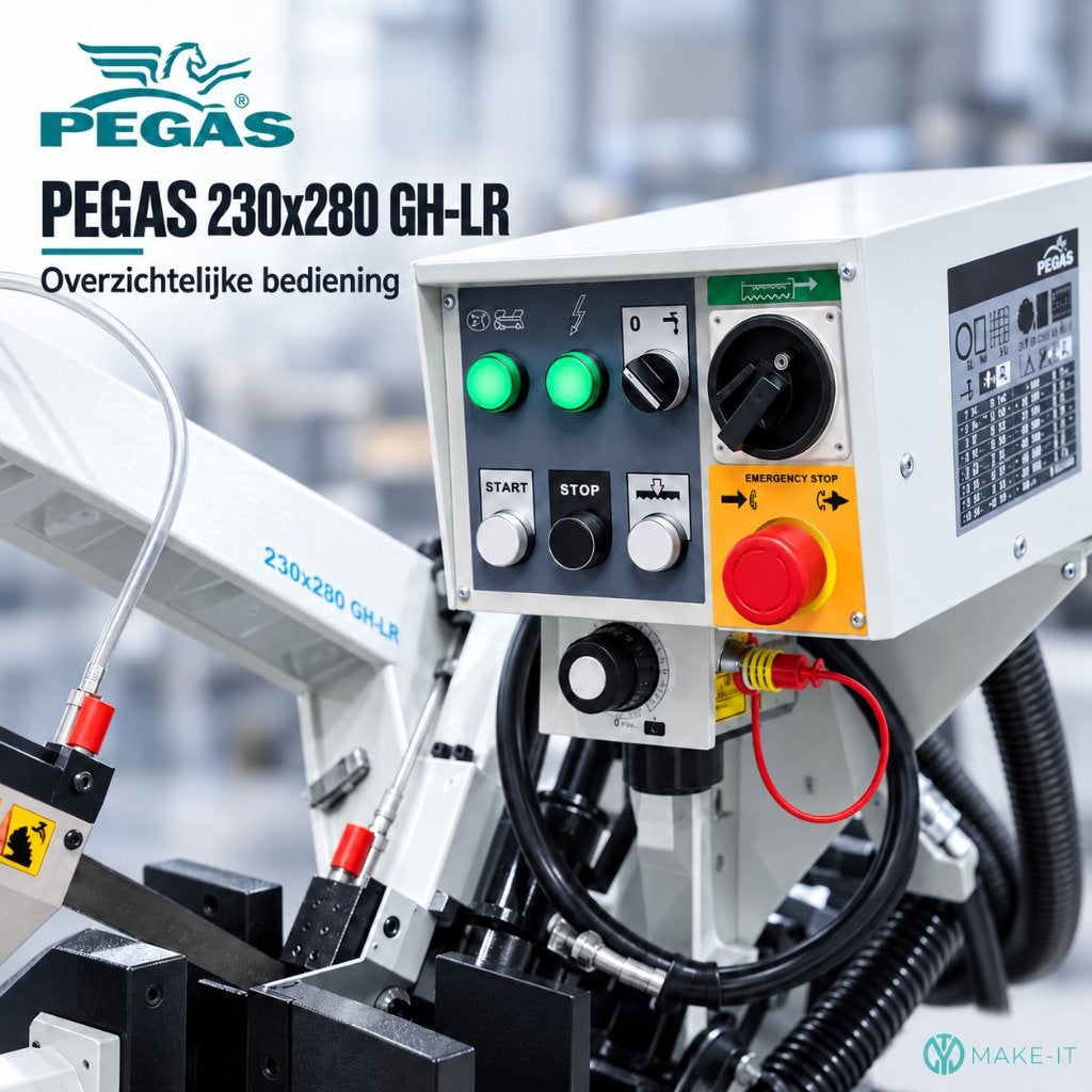 Bandzaagmachine Pegas-Gonda 230x280mm Verstek VOORRAAD!, Nieuw, Pegas-Gonda, Ophalen of Verzenden, 30 tot 70 mm
