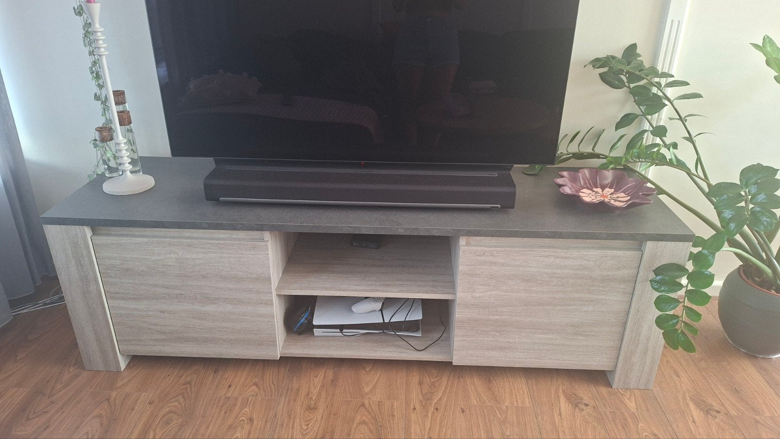 Modern TV meubel 50x180x55 - Bijpassend dressoir beschikbaar, Ophalen, 150 tot 200 cm, Zo goed als nieuw, Minder dan 100 cm